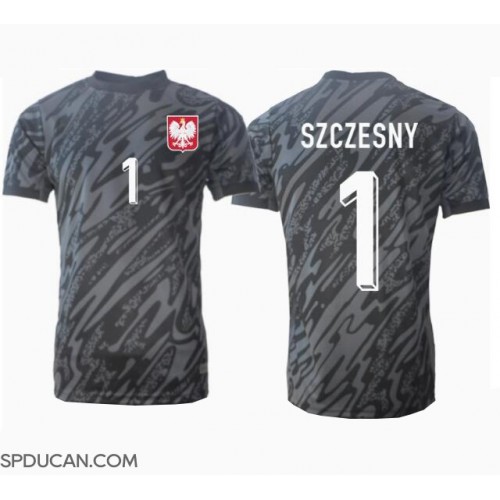 Muški Nogometni Dres Poljska Wojciech Szczesny #1 Golmanski Gostujuci EP 2024 Kratak Rukav